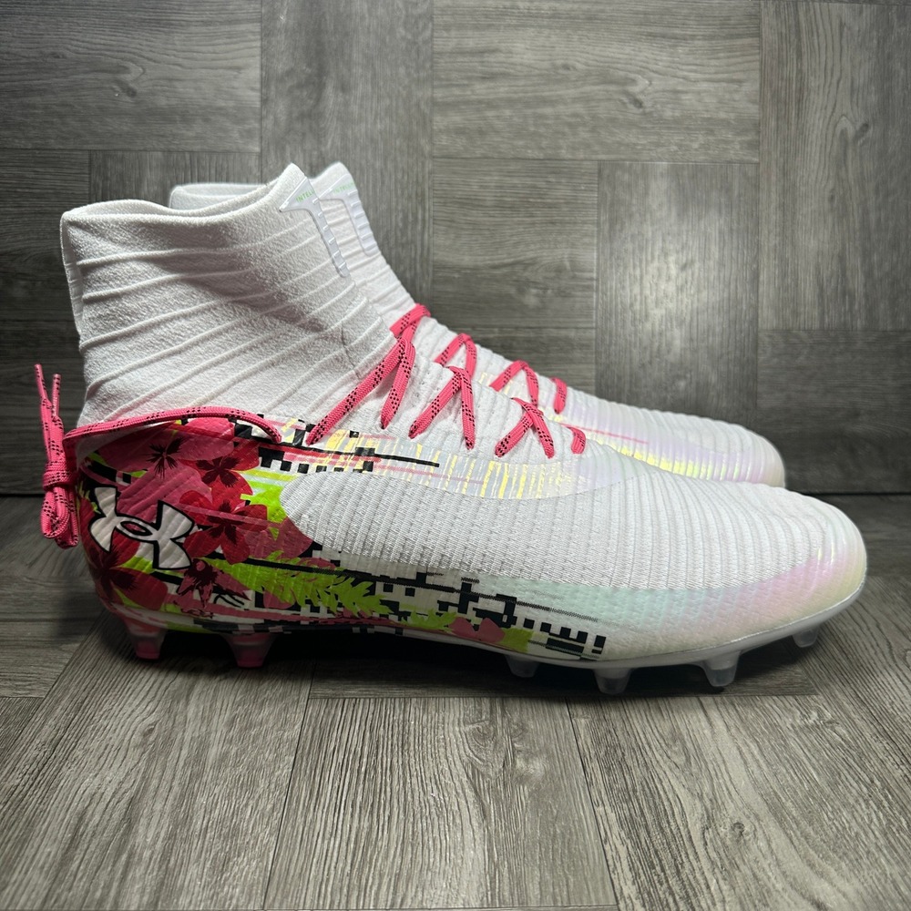 Under Armour Highlight Pro LE Mens 15 White Pink 6005974-100 NEW